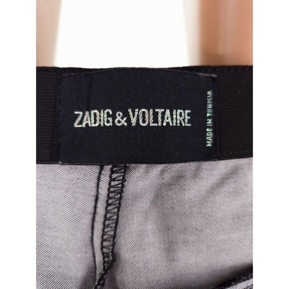 ZADIG & VOLTAIRE 34 US XS Pharly Shiny Leggings in Black Silver Sparkle - Picture 9 of 10